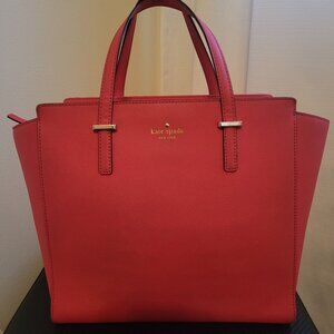 Kate Spade Coral Red Cedar Street Hayden Tote